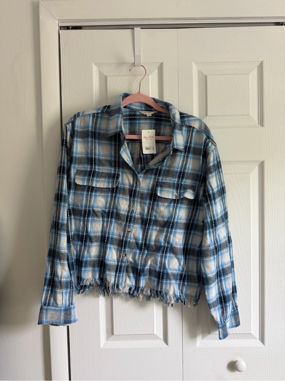 NWT Lucky Brand Blue Flannel Button Down